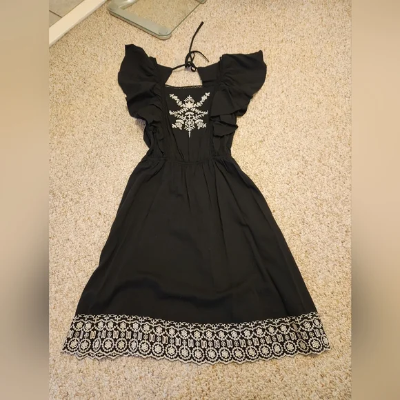 revealing black dresses Ultra Sexy Drape Chain Black Dress, Open Stomach Dress – 3wishes.com main image 1